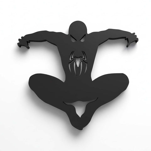 Spider-Man Wall Art – Black Metal Silhouette