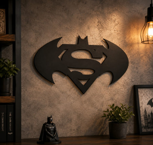 Batman & Superman Metal Wall Art