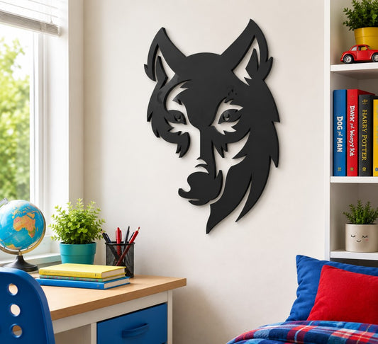 Wolf Head Metal Wall Art