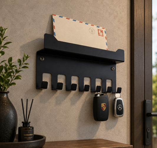 Wall-Mounted Key & Mail Organizer
