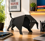 Geometric Bull Metal Sculpture