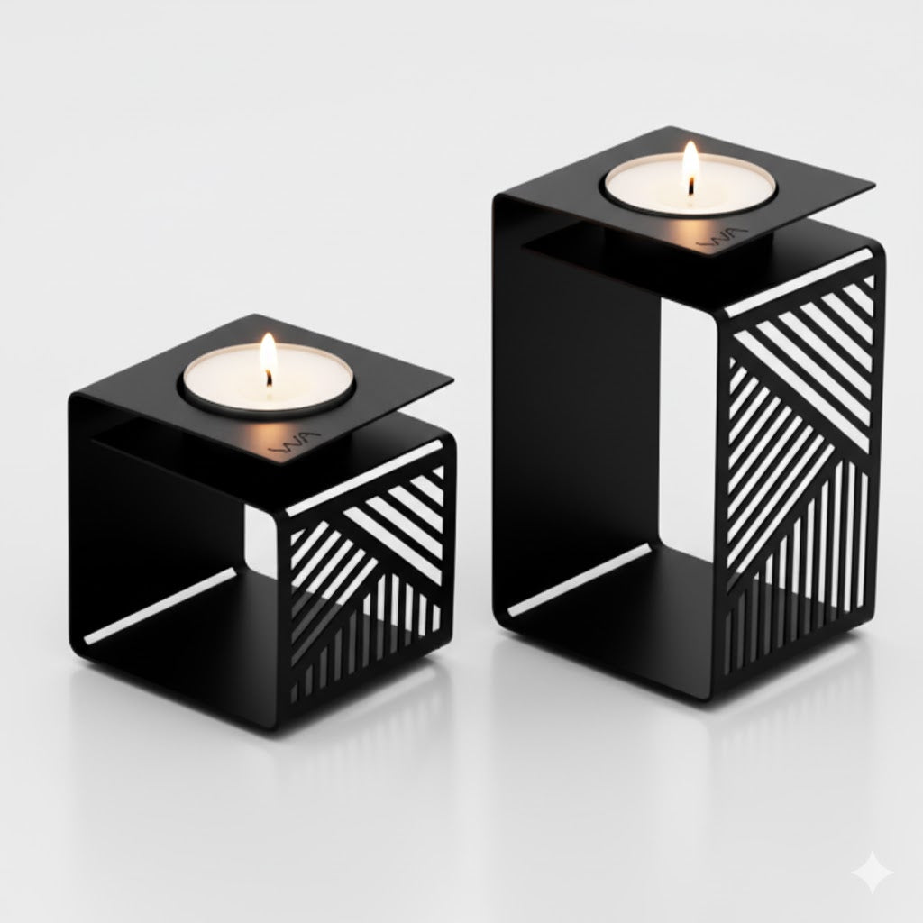 Geometric Metal Tealight Holder
