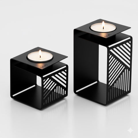 Geometric Metal Tealight Holder